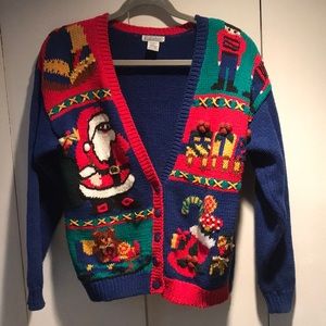 Christmas Cardigan by Gallagher. Size Small.